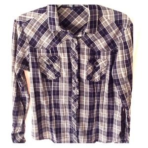 Plaid button down shirt