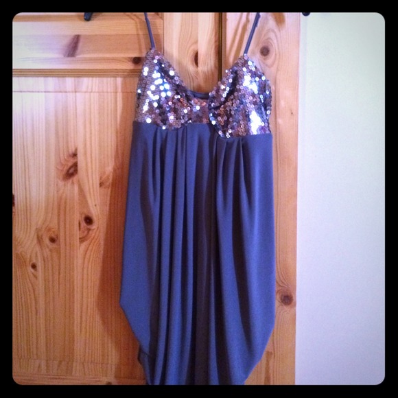 Gray sequin semi formal dress