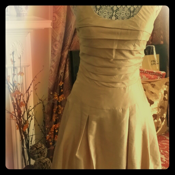 Light gold cocktail dress