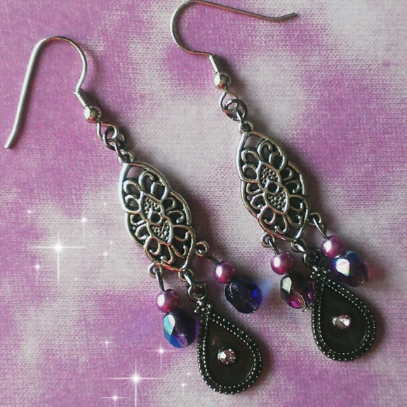 Handmade boho style earrings