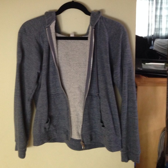 ON HOLD Charcoal Blue Zip-Up Hoodie