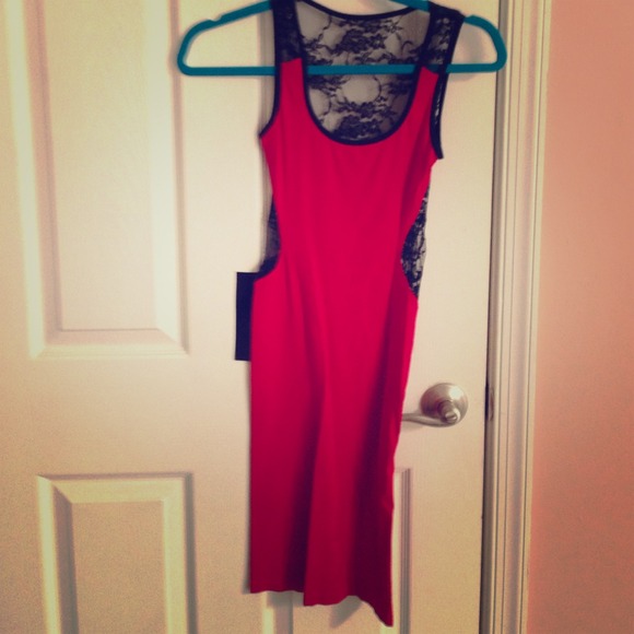 🚫Sold🚫Red and black lace dress
