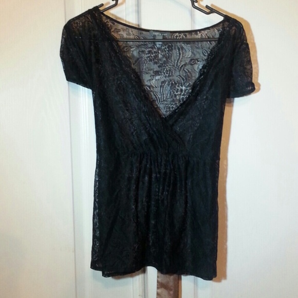Lace and satin top