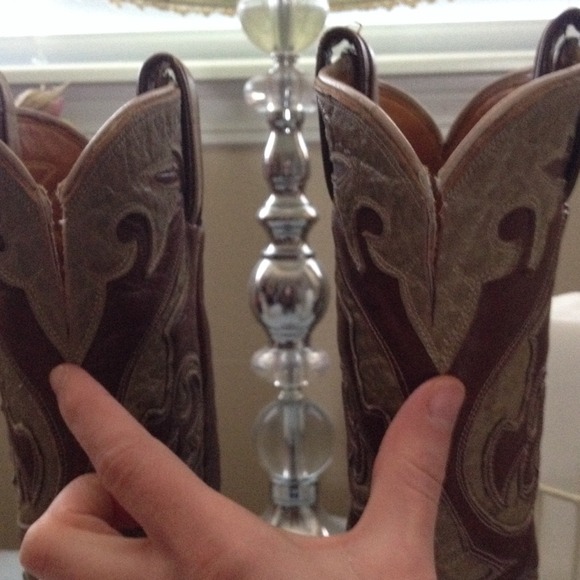 Vintage black label tony lama cowboy boots unique - Picture 4 of 4