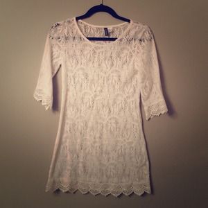 White Lace Coverup / Dress