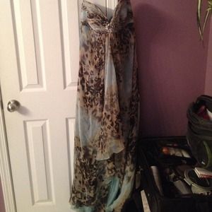 Cheetah and Blue Prom Dress!
