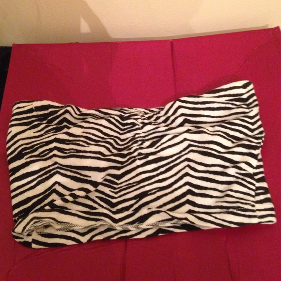 Zebra print bandeau top