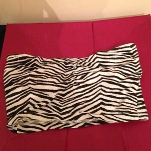 Zebra print bandeau top