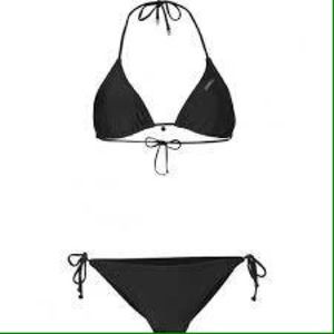 2 pieces, black bikini.