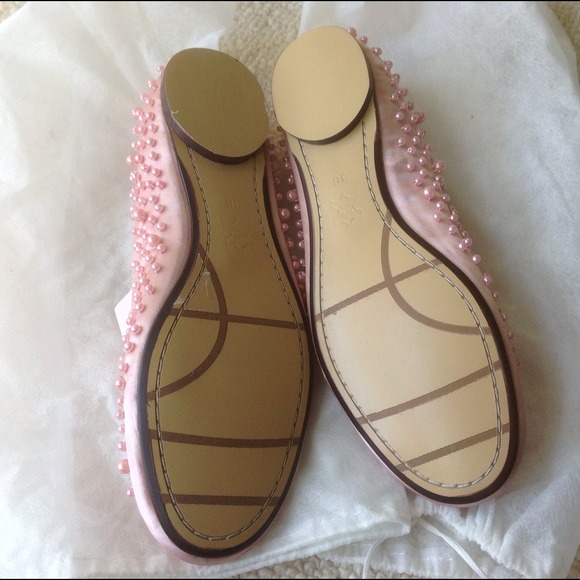 🆕🆕🆕Super cute Pink beaded leather ballets flats - Picture 4 of 4
