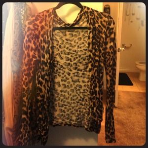 Cheetah print cover up
