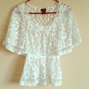 Angelic White Lace Top