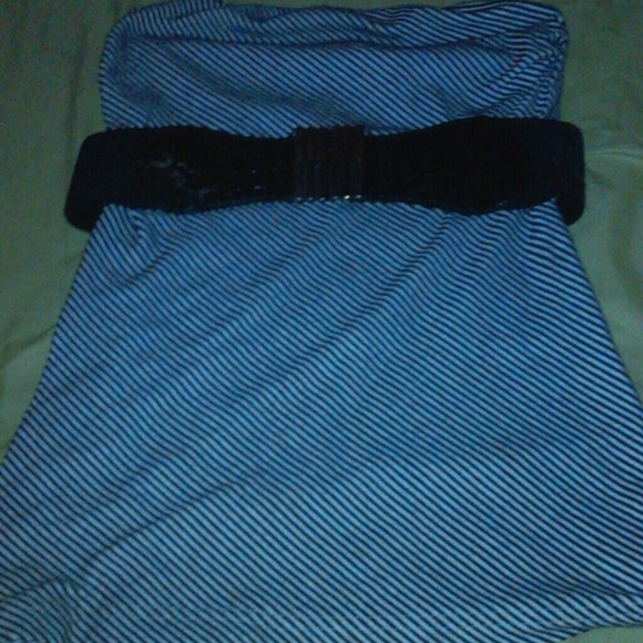 Stripes dress with belt