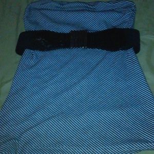 Stripes dress with belt