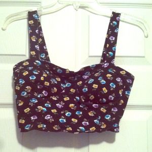 Forever 21 floral print crop top