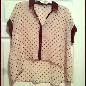 Forever 21 high low chiffon top