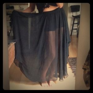 Zara sheer layered skirt with built in shorts