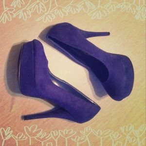 Blue Suede Heels