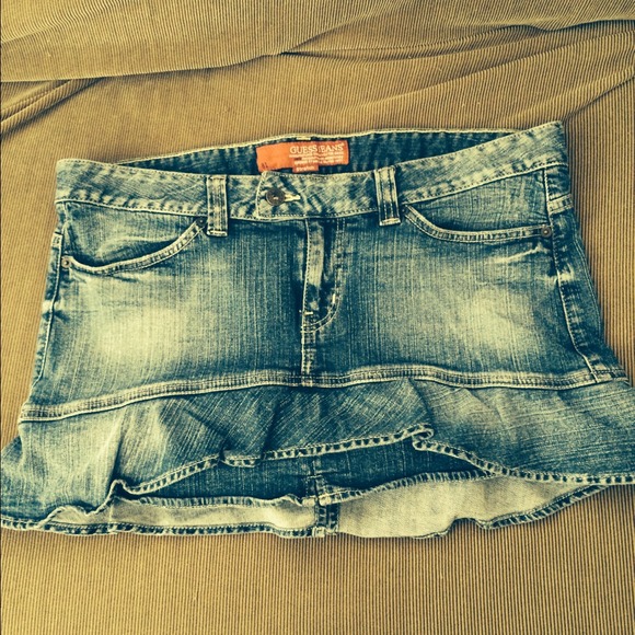 Mini denim skirt