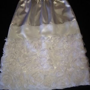 White Satin Rose Slip/Skirt