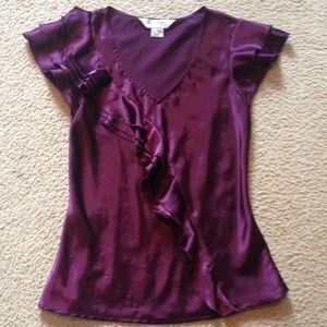 Purple ruffle dressy top