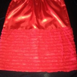 Satin  ruffled slip/skirt.