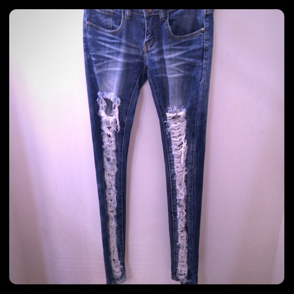 Destroyed jeans skinny