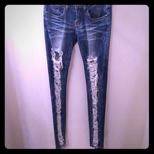 Destroyed jeans skinny