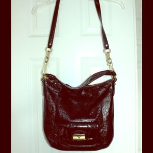 coach poppy patent crossbody messenger purse