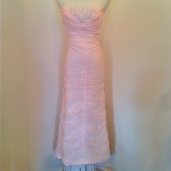 Baby Pink and Sparkle Tulle dress. Mermaid hem.