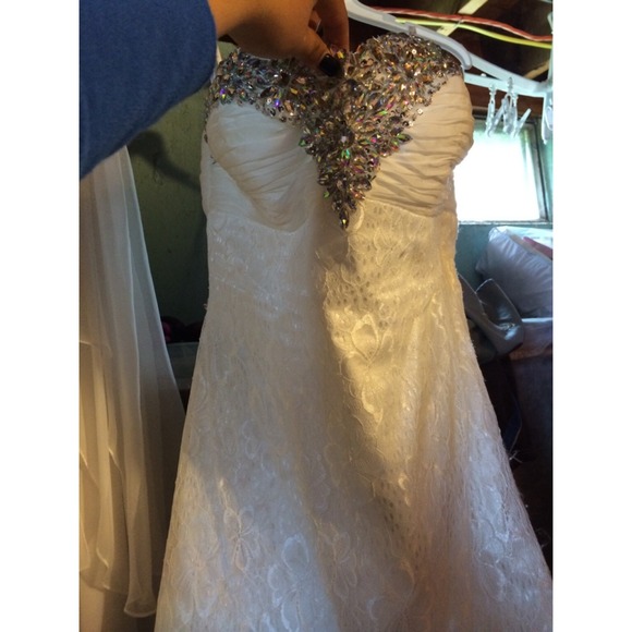 White Prom Dress - Picture 4 of 4