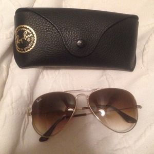 Rayban Aviators Gradient with rayban case RB 3025