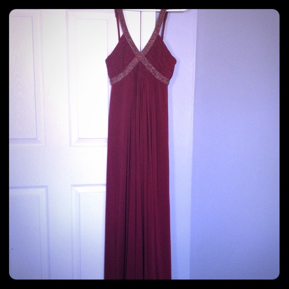 BCBG Greek Goddess Gown merlot size 2