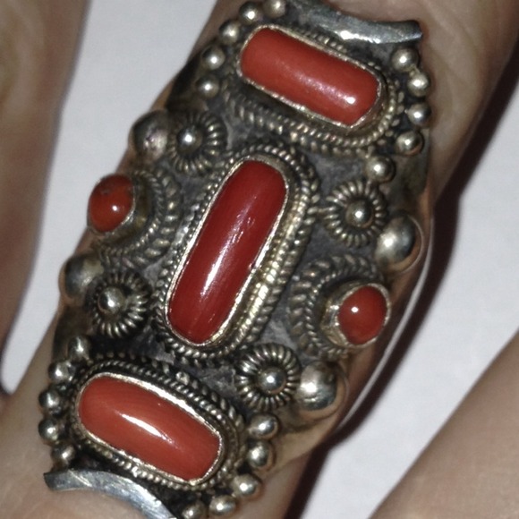 Red Turquoise Ring