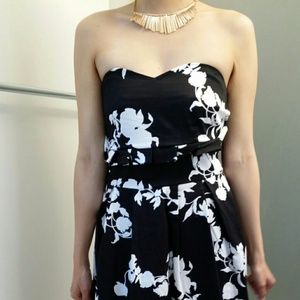 Reserved!Black and white sweetheart cocktail dress