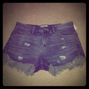Free people distressed denim cutoff shorts sz 30
