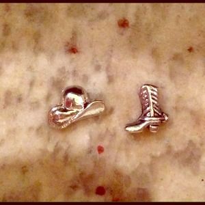Floating charms- cowboy hat and boot