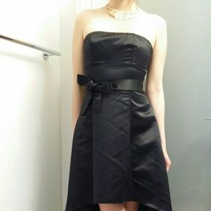SALE!!!! Black satin high low gala dress