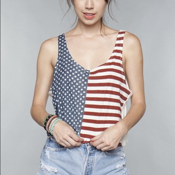 BRANDY MELVILLE American flag tank