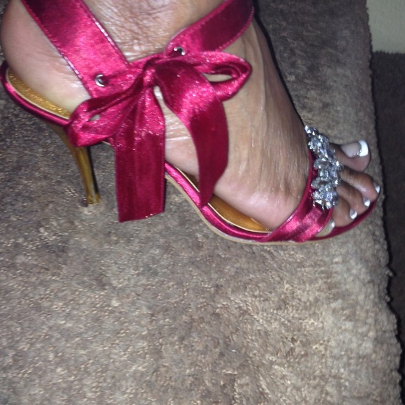 Beautiful Red Rhinestone heels