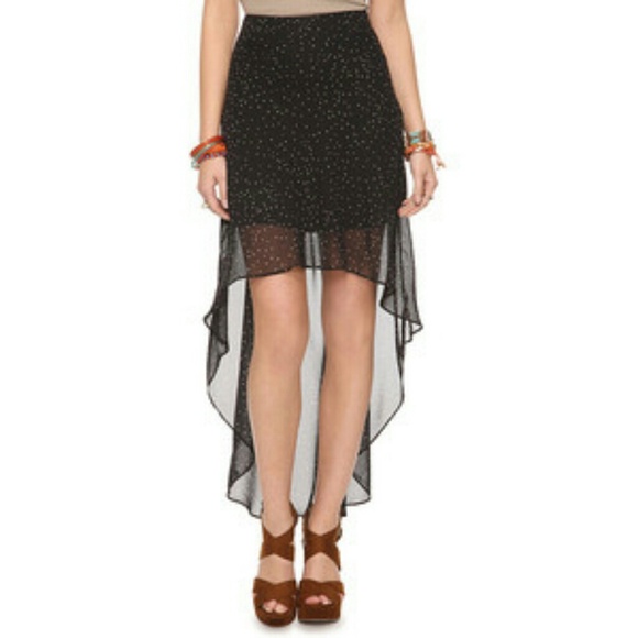 Starry high-low skirt