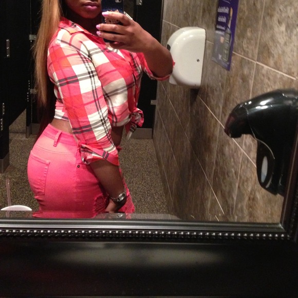 Pink button up