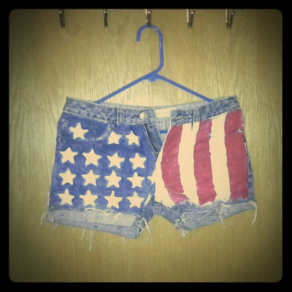 DIY American flag shorts