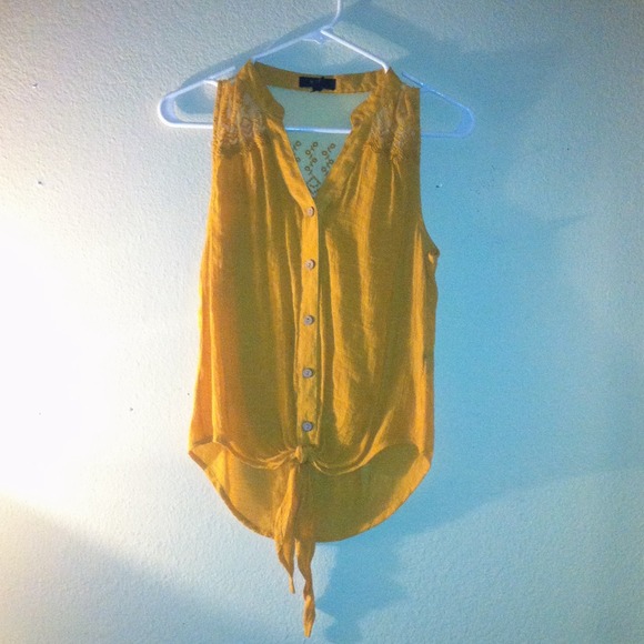 Yellow Knotted Blouse