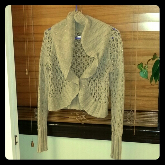 Gold woven cardigan