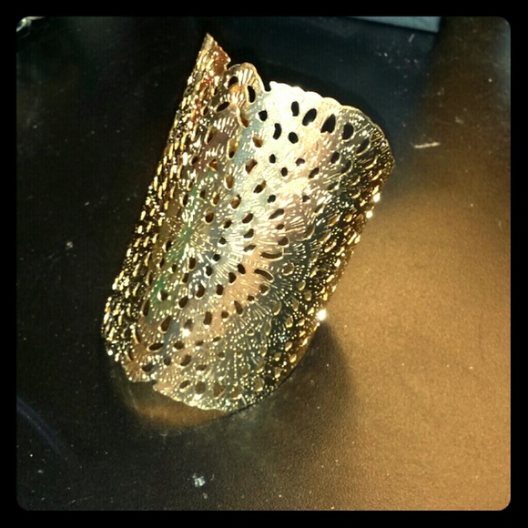 Gold cuff bracelet