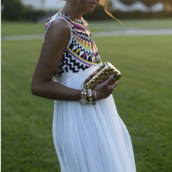 Dresses & Skirts - Embroidered Aztec maxi dress