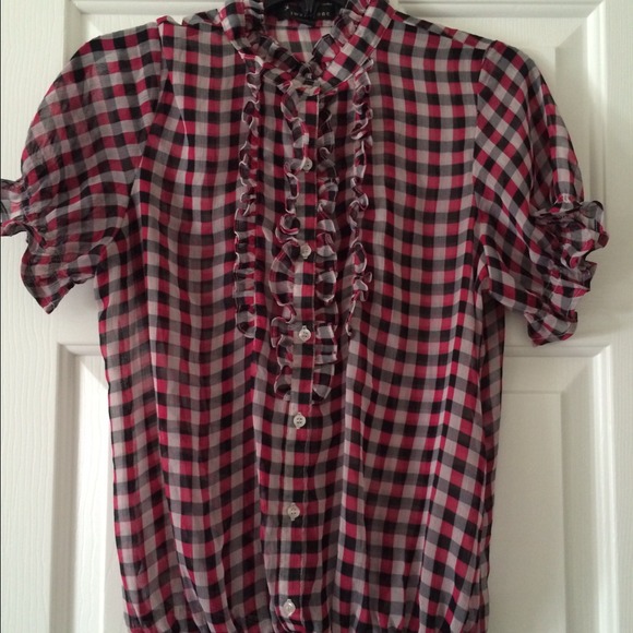 Cute Button-Up Ruffle Blouse - Picture 2 of 4