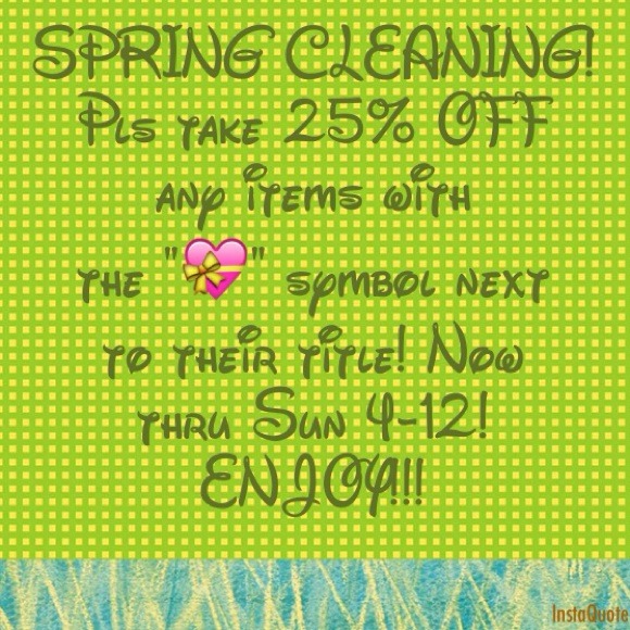 SPRING SALE! Now thru Sunday 4/12/14