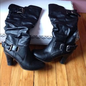 Women's Madden Girl Poche Black Boot SZ 5.5M